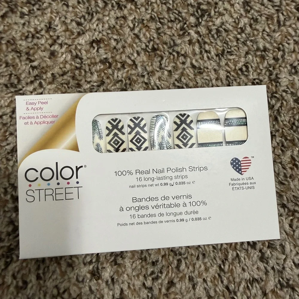 Color Street Costa Rica Escape Nail Polish Strips FDF191 Tropical Geometric 16ct